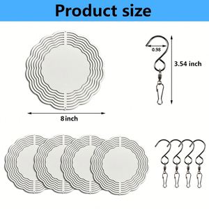 8 Inch Blank Double Side Garden Spinners Aluminum Metal 8Inch Sublimation <b>Wind</b> Spinner Blanks - Product Image 5