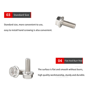 Vietnam CNC Machining Supplier 304 316 Stainless Hex <b>Flange</b> <b>Bolt</b> Galvanized Rust Resistant ISO M5 To M12 Machinery Fastener - Product Image 3