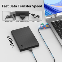 Disque dur externe portable USB 3.0 2,5 pouces - Stockage de données haute vitesse pour PC, ordinateur portable, Mac 500 Go 1 To 2 To