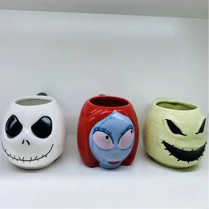 De gros cauchemar de noël jack tasse-Tasse à thé en céramique, décor du film le casa avant noël, tasse 3D Anime, gobelet de dessin animé créatif, lait, cadeaux créatifs