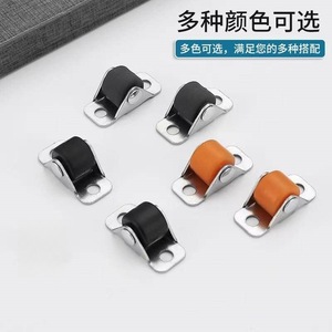 Mini roulettes directionnelles silencieuses de 0,5 pouce avec plaque en caoutchouc, roulettes rigides pour meubles, armoires à chaussures, tiroirs et petits meubles - Product Image 5
