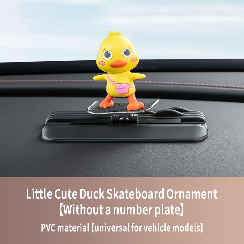 Little cute duck skateboard ornaments-without number plate