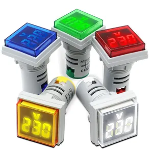 LED Square Digital Display Gauge Volt Voltage Meter Mini Voltmeter Indicator Panel Meter 22mm AC50-500V