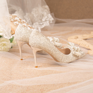 Venta Directa de Fábrica, Zapatos de Tacón Alto Blancos Elegantes y Sofisticados para Novia - Product Image 4