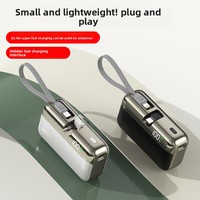 Banco de Energía con Diseño de Mini Cápsula de Lápiz Labial, Carga Súper Rápida de 22.5W, Pantalla Digital y Logotipo Personalizado para Regalo