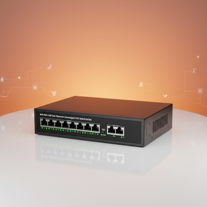 Switch PoE 8 ports 10/100M avec 2 ports Uplink Gigabit 120W, boîtier métallique, switch Ethernet réseau non géré pour système de caméra IP - Product Image 4
