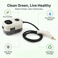 Nettoyeur Vapeur Portable Haute Pression 3 Bars ABS 2500W, Défroisseur Électrique Portatif Cinq Vitesses 0.9L Multi-Usages pour Cuisine et Maison