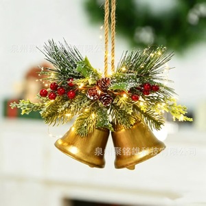 Guirlandes lumineuses de Noël JMX avec pommes de pin et baies, décoration intérieure pour la maison, ornements d'arbre D480 1 - Product Image 3