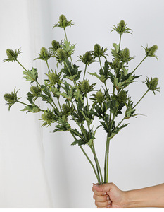 C235 Haute Qualité Fleur Artificielle Artificielle 10 Têtes Eryngo Fruit Salon Décoration Florale Artificielle <span class=keywords><strong>Eryngium</strong></span> <span class=keywords><strong>Foetidum</strong></span> - Product Image 6