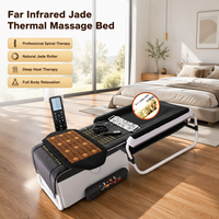 Lit de massage POP RELAX V4 en jade avec contrôle de la minuterie, chauffage thérapeutique, traction chiropratique de la colonne vertébrale pour la physiothérapie à domicile