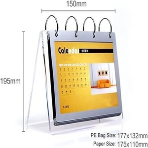 Organizador de Calendario Acrílico, Portafotos, Portamenús, Calendario de Sobremesa con 7 Bolsillos, Transparente - Product Image 2
