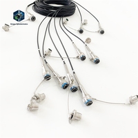 ZLTC D38999 Série MT GYM18 Fibre optique 13 #   Câble de raccordement 1MT 12 conducteurs avec connecteurs mâles et femelles en cuivre