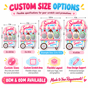Nouvelles cartes à gratter personnalisées découpées sur mesure, design gratuit, jeu à gratter pour gagner, récompenses chanceuses, récompenses en espèces, cartes à gratter - Product Image 2