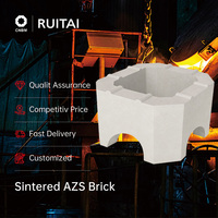 Brique réfractaire AZS frittée haute performance, forte résistance aux chocs thermiques pour les zones haute température des fours à verre
