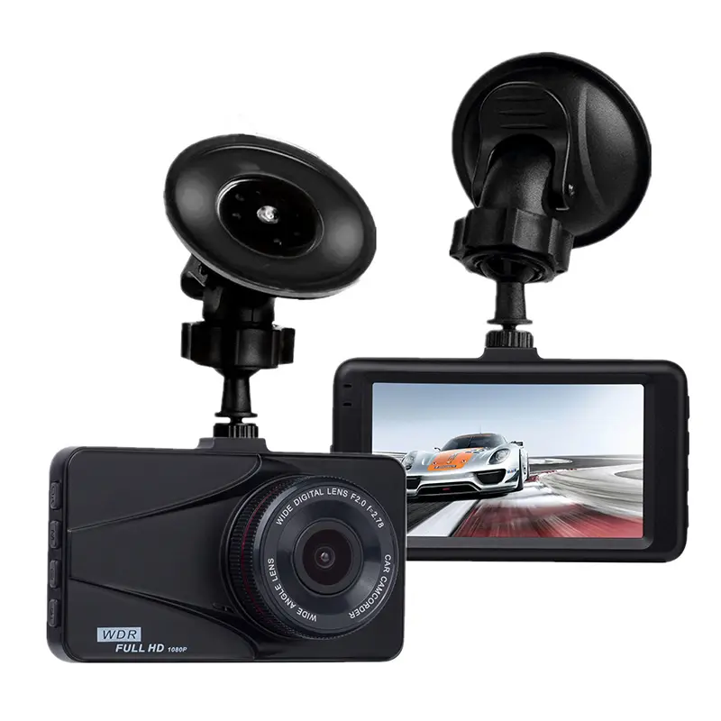 רכב DVR מצלמה Dashcam מלא HD וידאו מקליט 3.0 "LCD 170 זוויות + G-חיישן + GPS דאש מצלמה תיבה