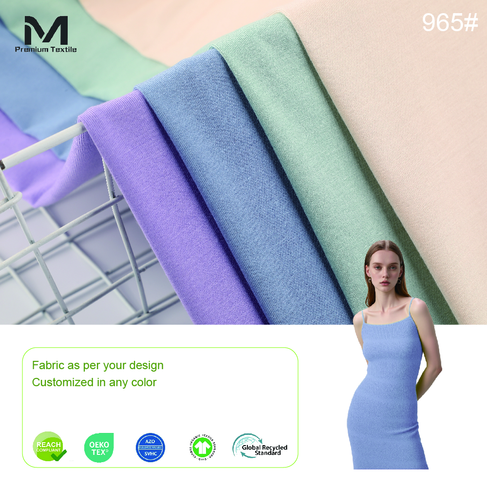 Organic Supple Knit Cotton Fabric For Women&#S Sleepwear Gentle On Skin Breathable Comfortable Oekotex Certified 965# 39