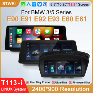 STWEI 2026 จอแสดงผลบางเฉียบใหม่ ระบบ Linux ขนาด 12.8 นิ้ว ความละเอียด 2400X900 สำหรับ BMW ซีรีส์ 3 E90 E91 E92 เครื่องเล่นอัตโนมัติ CarPlay ไร้สาย KSW - Product Image 2