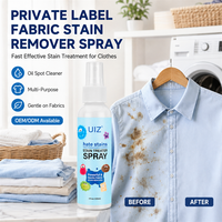 Spray détachant pour tissus à marque privée, nettoyant rapide et efficace pour les taches d'huile, multi-usages, pour vêtements