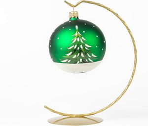 Décorations de Noël classiques personnalisées par sublimation, boules en verre soufflé faites à la main, pendentifs cerf et Père Noël pour sapin, directement de l'usine - Product Image 2