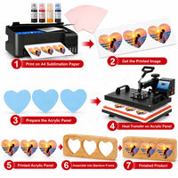 Cadre photo moderne en bambou pour sublimation avec ensemble acrylique pour impression par transfert thermique, cadeau personnalisé, décoration d'intérieur