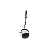 Porte-clés en peluche rond en forme de pingouin OEM ODM avec bec brodé en 3D, cordon robuste, accessoire pour sac