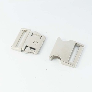 Side Release Buckle 20mm Zinc Alloy Silver Durable For Bags <b>Backpacks</b> Pet <b>Straps</b> - Product Image 2