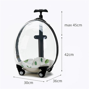 Chariot de transport <span class=keywords><strong>pour</strong></span> animaux de compagnie en plastique portable de luxe, avec roues, transparent, capsule spatiale solide, <span class=keywords><strong>poussette</strong></span> <span class=keywords><strong>pour</strong></span> chien et <span class=keywords><strong>chat</strong></span> <span class=keywords><strong>pour</strong></span> les voyages en plein air - Product Image 5