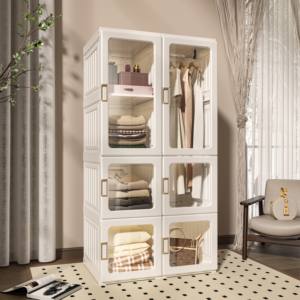 אנטבוקס מיונז ארון פלסטיק נייד למארטר ארון בגדים מתקפל למארחים לאחסון בגדים ריהוט - Product Image 3