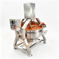 Marmite de cuisson professionnelle électrique à double enveloppe pour porridge, nouilles, soupes, bouillons d'os et ragoûts, avec chauffage au gaz et à vapeur