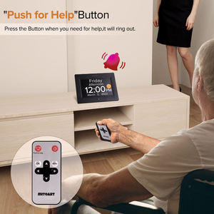 Món Quà Giáng Sinh 7Inch Kỹ Thuật Số Điện Tử Snooze Dst Giọng Nói Nhắc Nhở Lịch Mất Trí Đồng Hồ Báo Thức Cho Người Cao Tuổi - Product Image 3