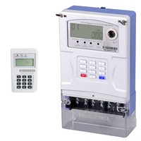 Compteur d'électricité triphasé prépayé de type split STS avec écran LCD, classe CIU 1.0, précision 0-9999.9 kWh, marque HT, modèle STE-38