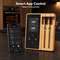 Thermomètre numérique sans fil pour viande, moniteur de température alimentaire BT, thermomètre à lecture instantanée, sonde de cuisson, testeur pour barbecue et cuisine