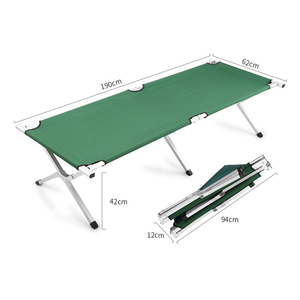 Lettino <span class=keywords><strong>da</strong></span> <span class=keywords><strong>Campo</strong></span> in Metallo Premium, Montaggio Facile, Pieghevole, Capacità di Carico 150 KG, Letto per Riposo e Relax per Viaggi all'Aperto, Pesca, Campeggio - Product Image 3