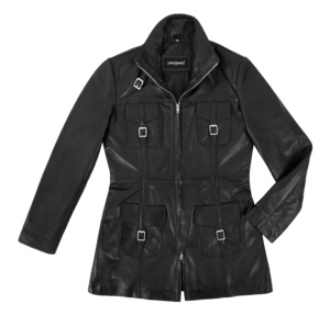 Manteau pour femme en cuir Nappa noir 100% véritable, coupe classique, finition premium, marque privée, OEM/ODM, vente en gros, luxe - Product Image 6