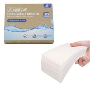 环保可生物降解一次性洗衣纸床单无味清洁洗涤剂服装洗涤定制标志薰衣草 - Product Image 2