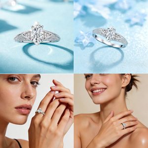 Factory On Stock Customizable 925 Sterling <b>Silver</b> <b>Stacked</b> Crown <b>Ring</b> Luxury Style 5A Cubic Zirconia Engagement & Wedding <b>Ring</b> - Product Image 5