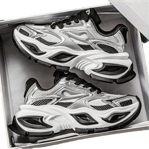 2025 Futuristic Aesthetic Women's Shock Absorption Sneakers <b>Breathable</b> Mesh Walking <b>Shoes</b> for Autumn and Winter for <b>Men</b> - Product Image 3