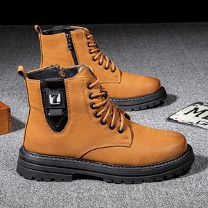 Nouvelles bottes pour hommes automne-hiver 2022, bottes décontractées à tige haute, bottes de travail pour hommes - Product Image 4