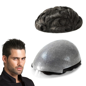 Prothèse capillaire ultra-fine en polyuréthane (PU) pour hommes, système de remplacement de cheveux naturels en V-loop - Product Image 3