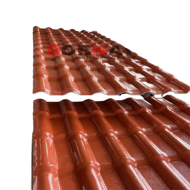 BORNAY RESIN TILE Building Materials Roofing Sheet PVC Synthetic Chinese Style Resin Tile