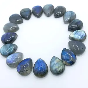 No Hole Natual Labradorite 12mmX15mm Drop Pendant For Diy Ring Earring Necklace Jewelry Good Quality