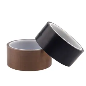 Brown Black Insulating Te Flon Tape Heat-resistant Wear-resistant Fiberglass Cloth PTFE High Temperature Tape