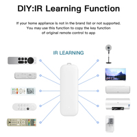 ZS05 Tuya ZigBee Pengendali Jarak Jauh IR untuk AC TV Pengendali Bertenaga Baterai Suara oleh Alexa Google Home