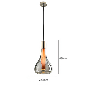 Bắc Âu hiện đại Thiết kế tối giản Đèn chùm thủy tinh thích hợp cho nghiên cứu bàn trà phòng ăn hoặc cạnh giường ngủ E26 bóng đèn cơ sở kích thước trung bình - Product Image 6