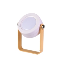 Lanterne solaire rechargeable portable Wason avec poignée en bois, pliable et rétractable, lampe de camping de bureau, 3 modes d'éclairage