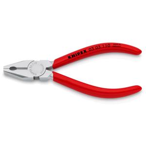 KNIPEX 03 03 110 Combination <b>Pocket</b> Pliers with <b>plastic</b> coating, chrome plated 110 mm - Product Image 1