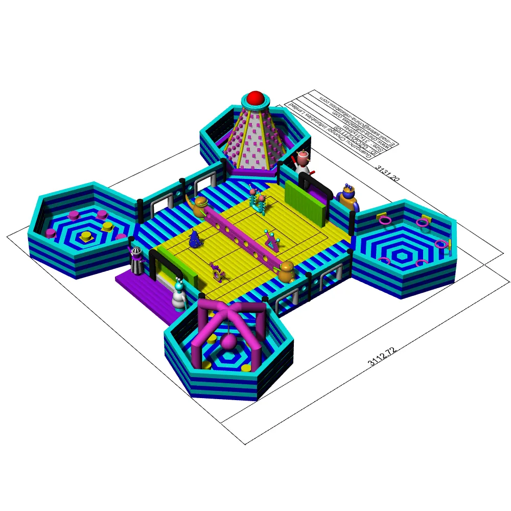 Grote Opblaasbare Bounce Paradijs Huis Grote Outdoor Opblaasbare Thema Park Voor Amusement Opblaasbare Park