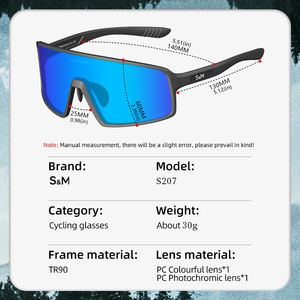 Nouvelles Lunettes de Cyclisme Photochromiques pour Hommes Femmes, Lunettes de Soleil Sportives Transparentes Protection UV pour <span class=keywords><strong>VTT</strong></span>, Baseball, Course à Pied - Product Image 4