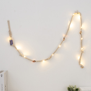 Guirlandes lumineuses LED en corde de coton, éclairage décoratif à piles pour chambre à coucher et salle à manger, décoration de festival de Noël - Product Image 2