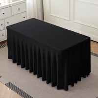 Housse de table carrée extensible moderne personnalisable en polyester/spandex, lavable et anti-poussière, pour table de cocktail, 4 pieds/6 pieds